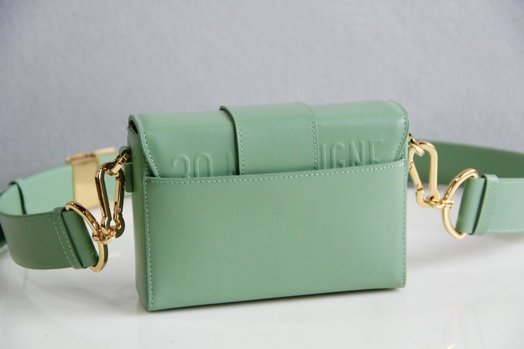 30 Montaigne Box Bag Light Green Box Calfskin